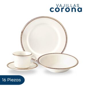 Vajilla Corona Ariana 16 piezas para Cuatro Personas
