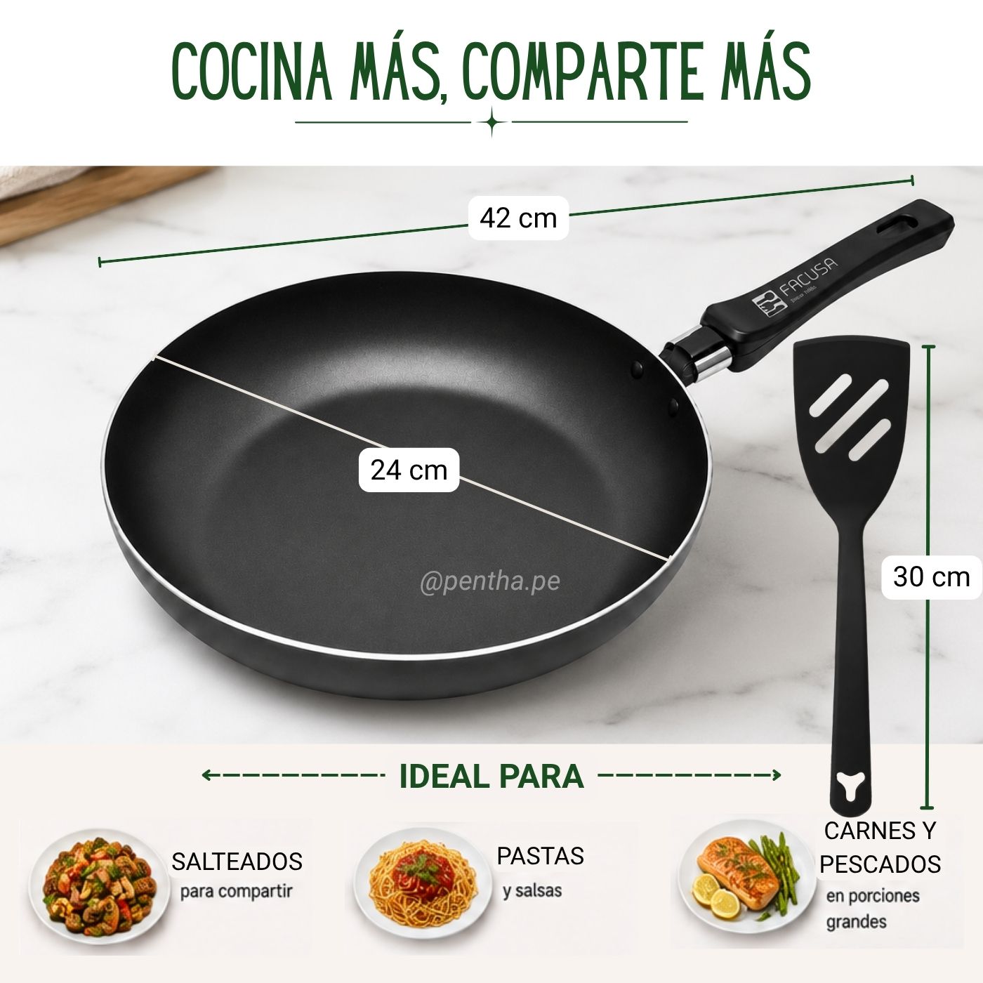 Sartén Antiadherente Facusa Nova 24cm - Imagen 2