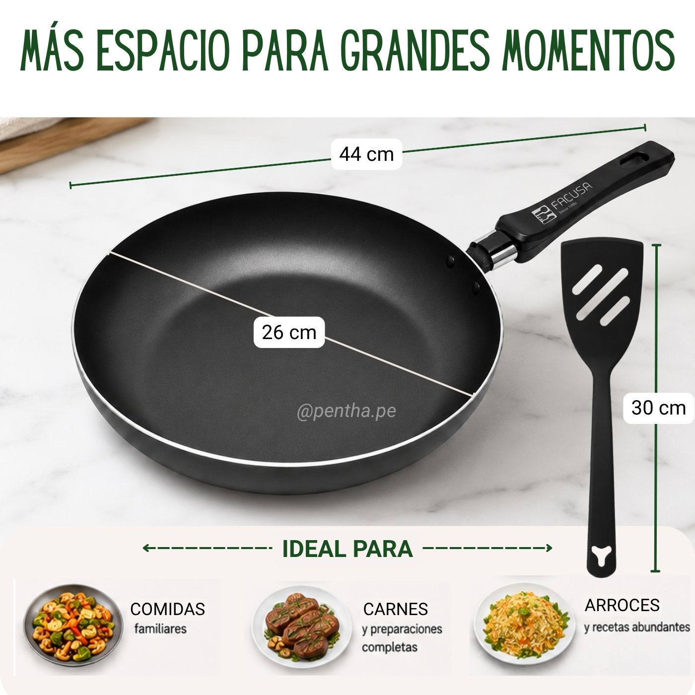Sartén Antiadherente Facusa Nova 26cm - Imagen 2